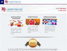 Tablet Screenshot of henrypak.com